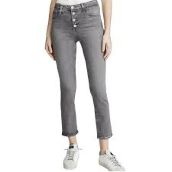 AG Adriano Goldschmied The Isabelle Button Up Jeans in Gray - NWOT - Size 32R - Picture 1 of 9
